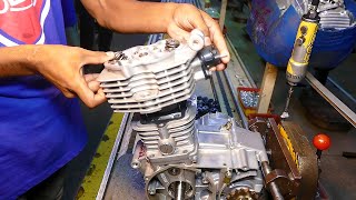 Complete Assembling of a 125cc Motorcycle Engine [upl. by Jesse]