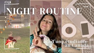 Night routine cocooning d’une étudiante en échange au Canada 🍁 [upl. by Assiluj]