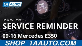 How to Reset Service Reminder 0916 Mercedes E350 [upl. by Yroj]