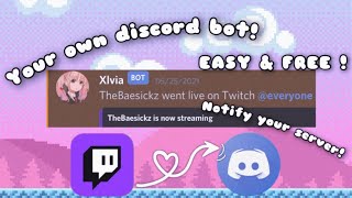 How to create your own discord bot for your twitch stream notifications [upl. by Guinn]