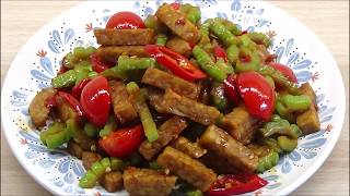 Tumis tempe amp pare tanpa rasa pahit  Tempeh stir fry recipe [upl. by Jilly]