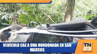 Vehículo cae a una hondonada en San Marcos [upl. by Leslee]