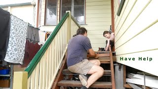 Part 5  How to Build Traditional Hardwood Outdoor Steps  Finishing Off [upl. by Kittie]