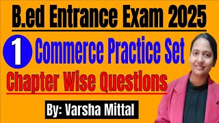 Bed Entrance Exam commerce 2025 Practice Set Memorandum Of Association [upl. by Serafina]