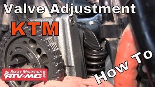 How To Adjust the Valves on a KTM Motorcycle [upl. by Jammin891]