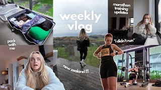 weekly vlog not running a half marathon pack with me new zealand training updates 🤒 sick again [upl. by Niattirb]