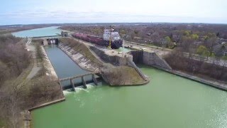 Ship passing through the Welland Canal Lock 2 in St Catherines Ontario [upl. by Dyan]