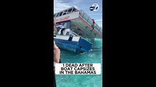 Passenger records traumatic Bahamas boat capsize that left 1 dead [upl. by Idnir387]