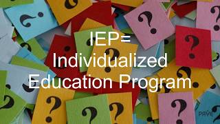 Overview of the Individualized Education Program IEP [upl. by Araiet]