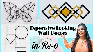 Looks Expensive but Costed Rs0 😱  DIY Wall Decors from Waste Materials [upl. by Boylston]