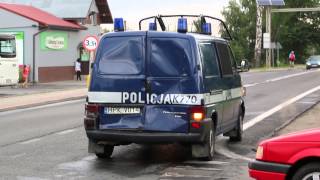 Łężany  Wypadek policyjnego radiowozu 09072015 [upl. by Leirol94]