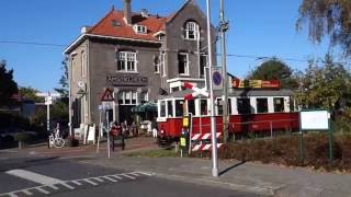 Electrische Museumtramlijn Amsterdam Diverse historische trams 23102016 [upl. by Otirecul994]