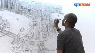 Stephen Wiltshires Singapore Panorama Full timelapse [upl. by Baxie]