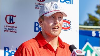 Patrik Laine addresses media at Montreal Canadiens golf tournament [upl. by Marcelle861]