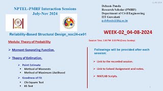 NPTELPMRFWEEK2 ReliabilityBased Structural Designnoc24ce91 [upl. by Mccollum]