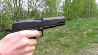 Cybergun Colt M1911 A1 blowback co2 shooting review [upl. by Rahsab]