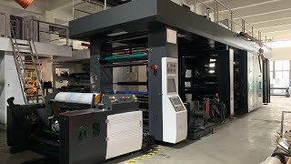 6 colors 250mmin CI flexographic printing press machine with good printing effect finish testing [upl. by Eckel14]