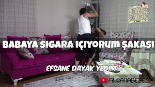 BABAYA SİGARA İÇİYORUM EŞEK ŞAKASI   DAYAK ATIP BOĞMAYA ÇALIŞTI [upl. by Airdnahc]