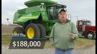 Machinery Pete TV Gold Key Tour 2010 John Deere 9770 STS Combine Sells on Missouri Farm Auction [upl. by Betta386]