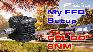 MY FFB Setup  Fanatec CSL DD 8NM  Forza Motorsport [upl. by Atinrehs]