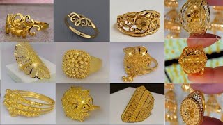 Gold ring new designs  gold angoothi ki design  latest gold ring designs  beautiful rings designs [upl. by Eilasor]