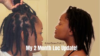 2 Month Loc Update  Locs on Type 4 Hair [upl. by Namwen507]