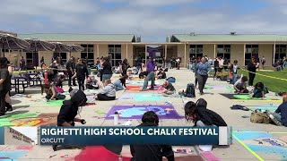 Righetti High School chalk festival 2024 [upl. by Tyra]