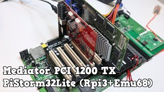 Amiga 1200  PiStorm32Lite Rpi3Emu68  Mediator PCI 1200 TX [upl. by Akeemahs]