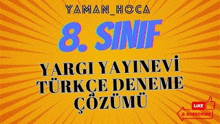 8Sınıf Yargı Yayınevi Türkçe Denemesi [upl. by Suedaht]