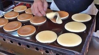 Japanese Street Food  Japanese Pancake DORAYAKI Jiggly Fluffy Cake [upl. by Vedette626]