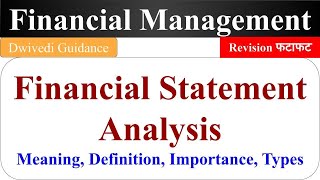 Financial Statement Analysis in hindi financial management [upl. by Heidi632]