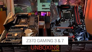 فتح علبة لوحات ام الجيل الثامن Aorus Z370 Gaming 3 amp Gaming 7 [upl. by Swainson]