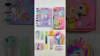 Luxury Unicorn Stationery Items Pencil Case Sharpener Pen Eraser stationery shorts unicorn [upl. by Eiraminot]