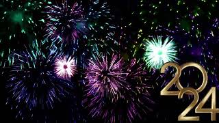 New Years Eve Background  Video Background New Year 2024 Colorful Fireworks [upl. by Broderick]