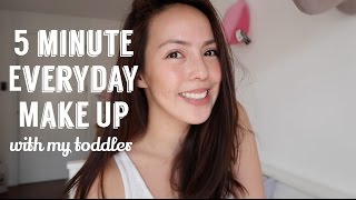 5 Minute Everyday MakeUp With My Toddler Challenge  Andi Manzano [upl. by Edme]