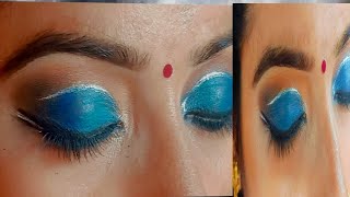 Blue Eye Makeup Tutorial Blue Eyeshadow Tutorial For Hooded Eyes Eye Makeup Step By Step Tutorial [upl. by Onairda880]