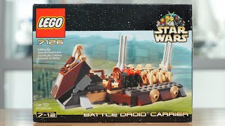 LEGO Star Wars 7126 BATTLE DROID CARRIER Review 2001 [upl. by Karub]