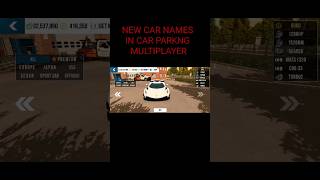 new car names and prices shorts carparkingmultiplayer trending viral gaming funnyvideo [upl. by Ezarras]