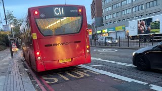 Fast driverC11 to Archway From Cricklewood station to Finchley road college crescent DE1148 LK10BZR [upl. by Ynittirb]