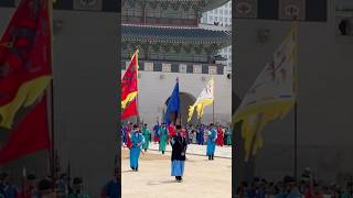 Reenactment in Joseon Dynasty period costumes at Gyeongbokgung Palace Seoul South Korea travel [upl. by Rutger]