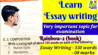 Essay writing for examination  Essay writing in English  Essay writing  Paragraph writing [upl. by Fahy]