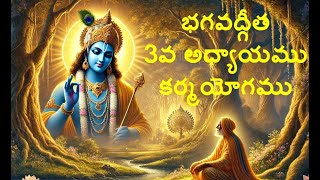 bhagavad gita chapter 3 telugu  bhagavad gita chapter 3 with telugu lyrics and meaning Karma yoga [upl. by Assirram]