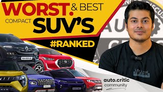 Top 5 worst sub compact SUV  Mahindra 3xo Brezza Nexon Venue autocritic 3xo [upl. by Eissirk]