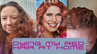 Clairol Nice N Easy Hair Color Tutorial amp Review 7R Lightest Auburn [upl. by Ehsiom704]