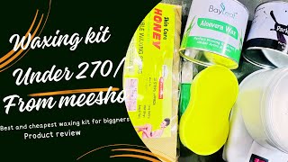 Best and cheapest waxing kit for biggners from Meesho  product review 😍😍 [upl. by Skillern420]