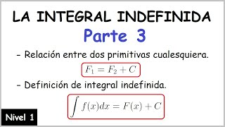 Integral Indefinida Parte 3 Nivel 1 [upl. by Powe345]