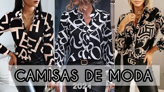 CAMISAS DE MODA 2024 MUJER MODELOS BONITOS Y ELEGANTES DE CAMISAS MUJER [upl. by Airdnazxela]