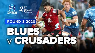 Super Rugby 2020  Blues v Crusaders  Rd 3 Highlights [upl. by Banyaz]