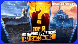 TOP 5 MELHORES NAVIOS SOVIÃ‰TICOS no WORLD OF WARSHIPS [upl. by Mirella]