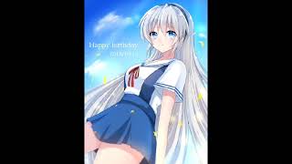 happy birthday Tomoyo sakagami Clannad Edit HD [upl. by Adnat]